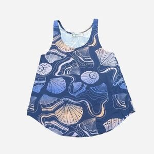 Fighting Eel Ava Sky tank top Sea shell pattern Size XS